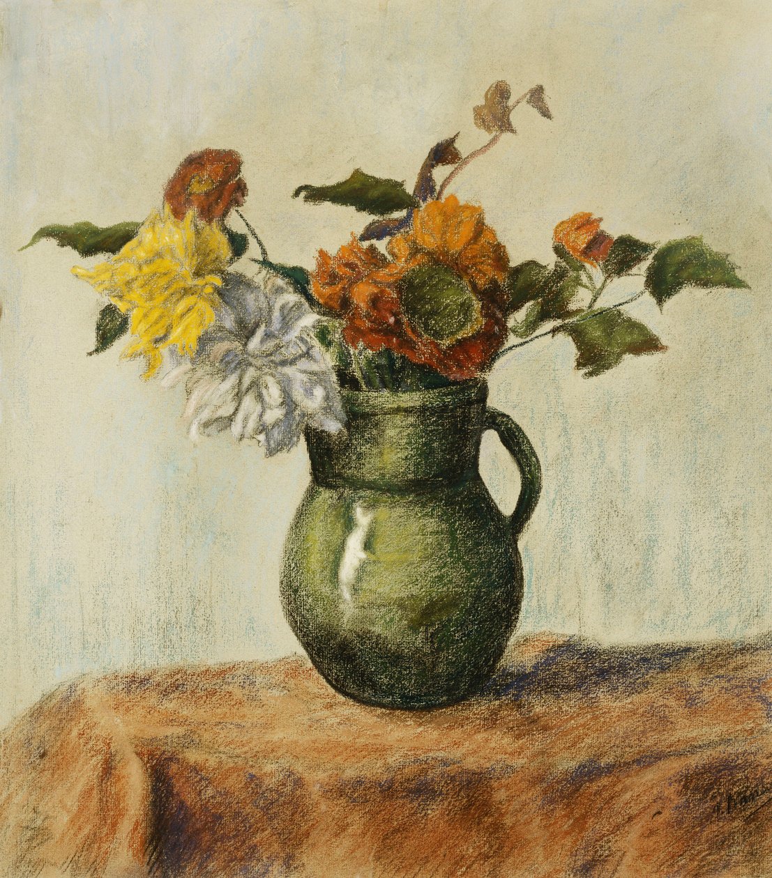 Wazon kwiatów; Wazon z kwiatami, ok. 1900 autorstwa Paul Elie Ranson