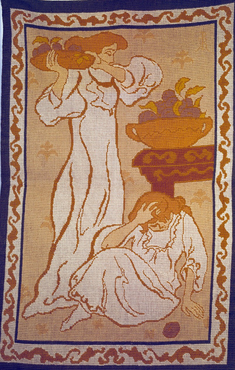 Kobiety w białym gobelinie autorstwa Paula Ransona (1864-1909) XX-wieczny Paryż, miejskie muzeum sztuki nowoczesnej autorstwa Paul Elie Ranson