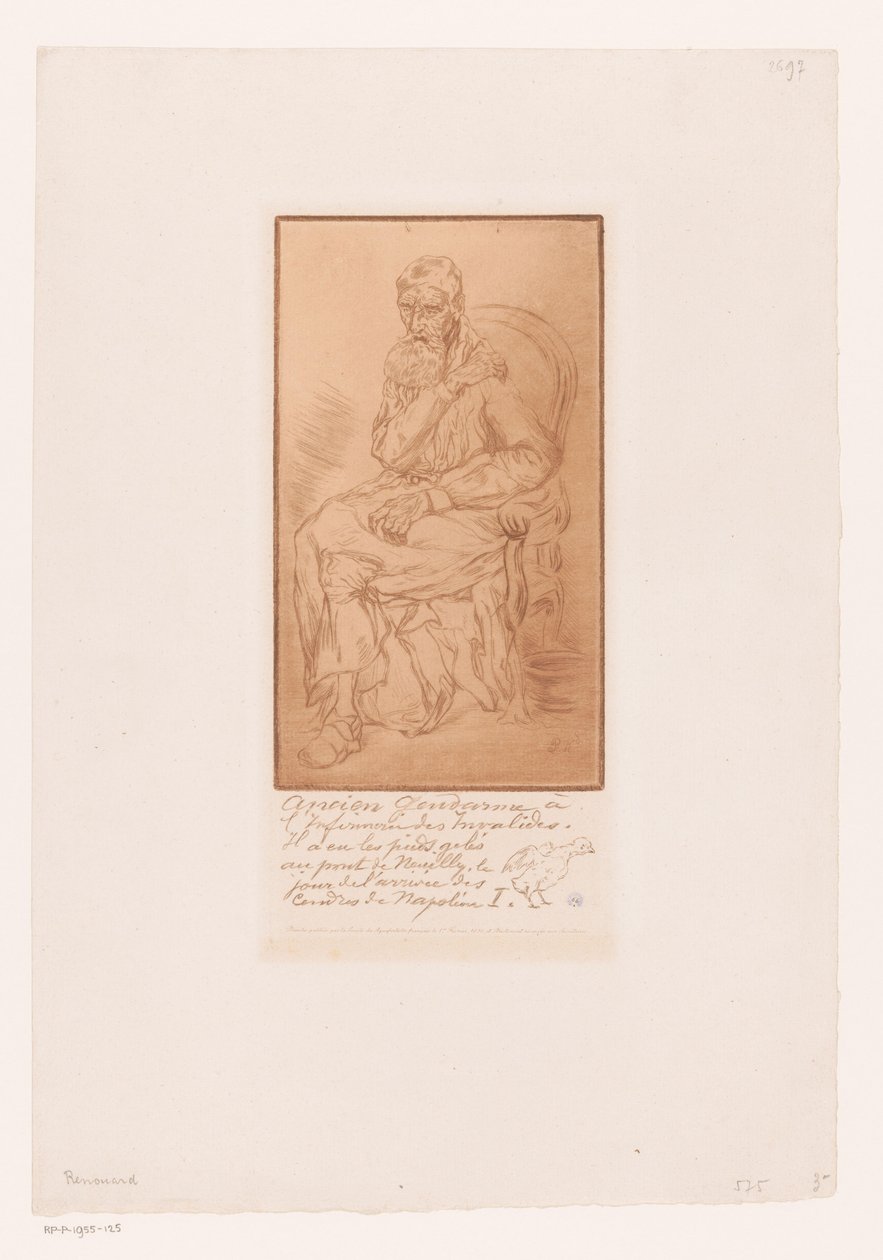 Portret nieznanego mężczyzny Ancien żandarm (...) de Napoleon I autorstwa Paul  Renouard