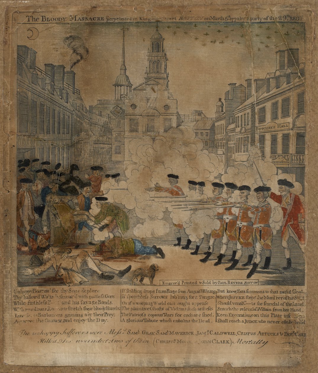 Krwawa masakra autorstwa Paul Revere
