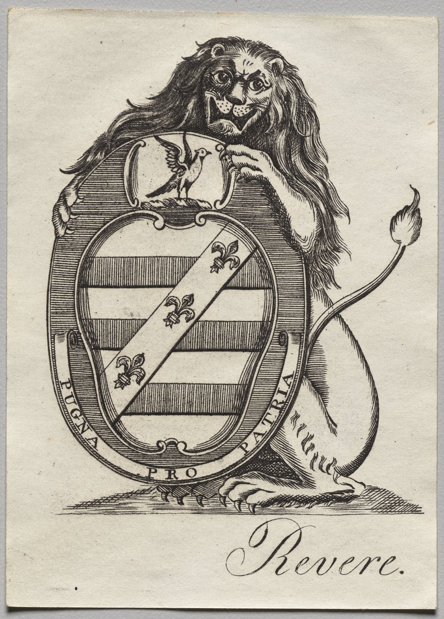 Ekslibris: herb autorstwa Paul Revere II
