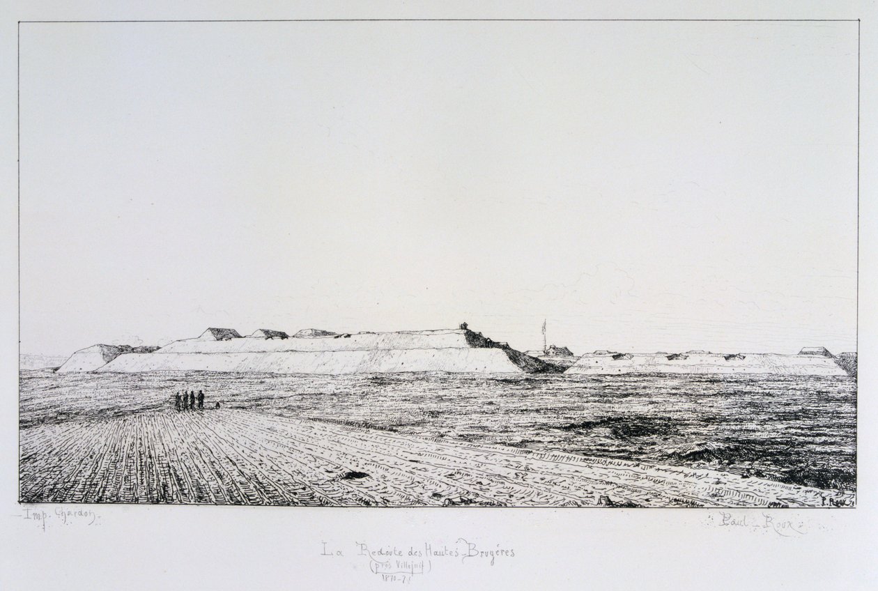 La Redoute des Hautes Brugeres, Oblężenie Paryża, 1870-1871 autorstwa Paul Roux