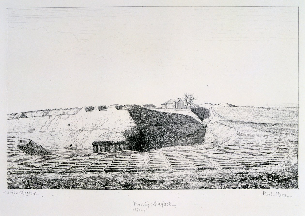 Moulin Saquet, Oblężenie Paryża, 1870-1871 autorstwa Paul Roux