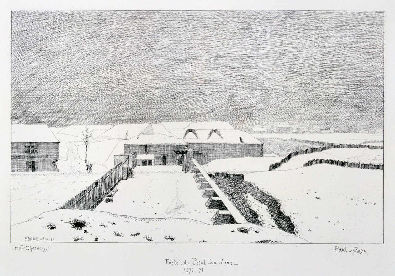 Porte du Point du Jour, Oblężenie Paryża, 1870-1871. autorstwa Paul Roux