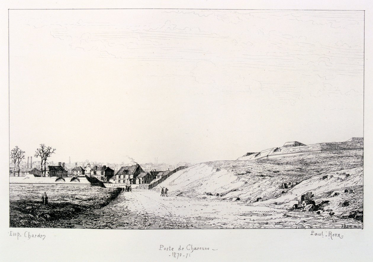 Poczta Charonne, Oblężenie Paryża, 1870-1871 autorstwa Paul Roux