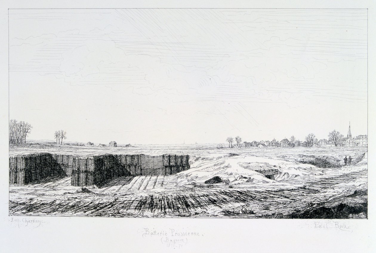 Bateria pruska, oblężenie Paryża, 1870-1871 autorstwa Paul Roux