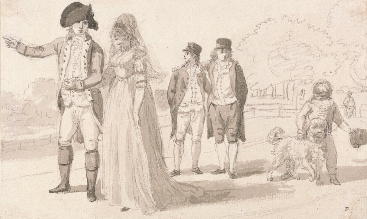 Rodzina w Hyde Parku autorstwa Paul Sandby