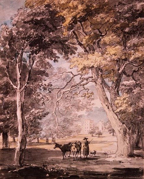 Mleczarka w Windsor Great Park ok. 1765-70 autorstwa Paul Sandby