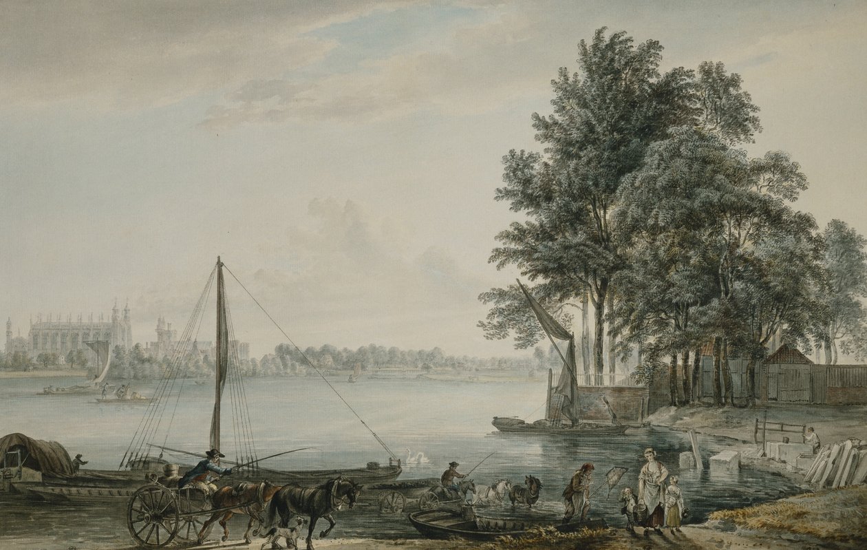 Widok Eton College z Tamizy, 1779 autorstwa Paul Sandby