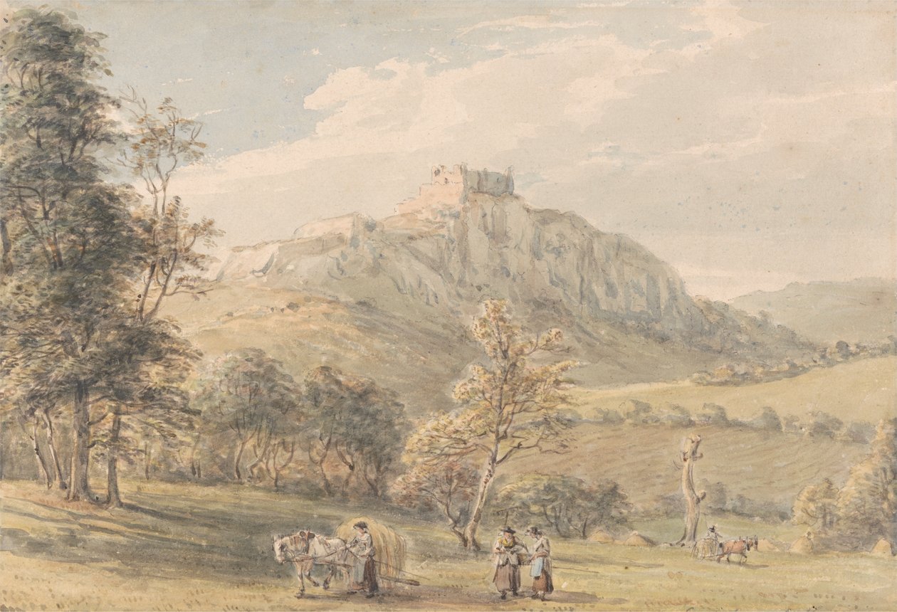 Zamek Carreg Kennen autorstwa Paul Sandby