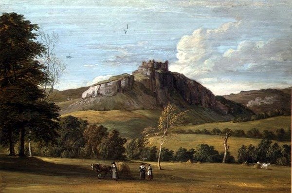 Zamek Carreg Cennen, Carmarthenshire autorstwa Paul Sandby
