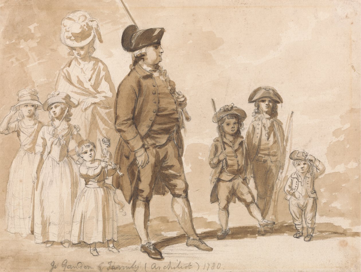 James Gandon i rodzina autorstwa Paul Sandby