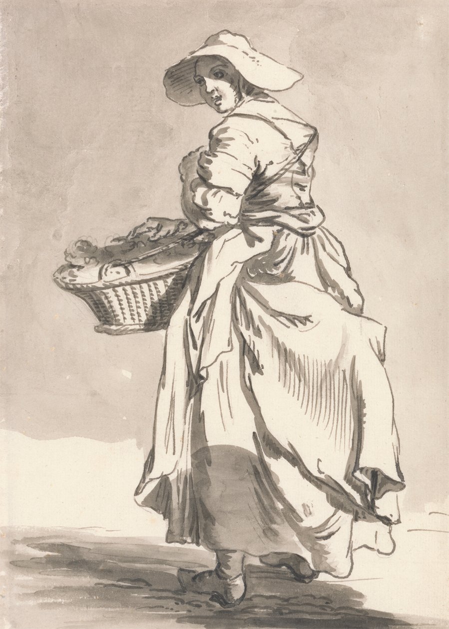 London Cries: Kwiaty autorstwa Paul Sandby