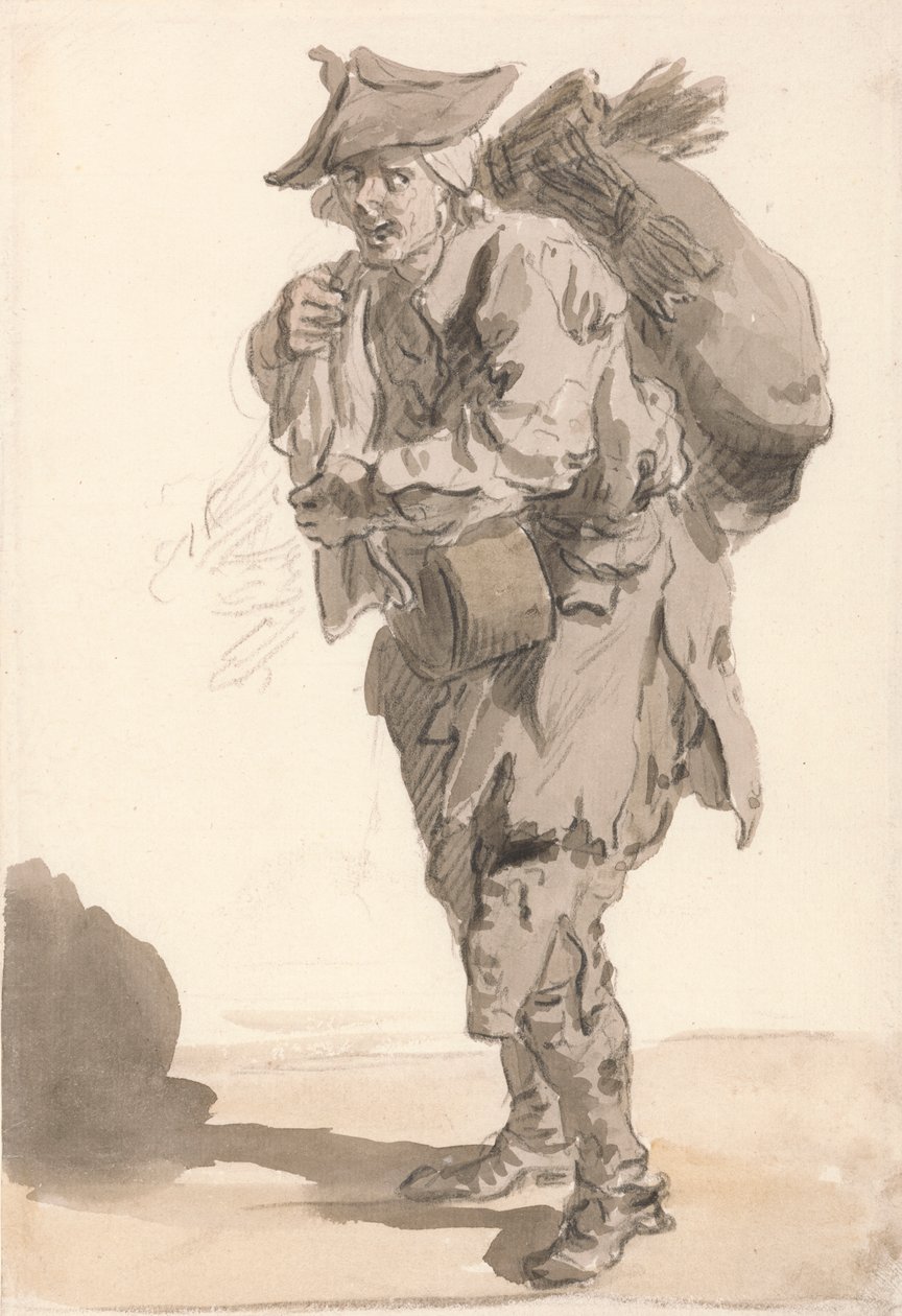 London Cries: mały węgiel lub szczotki autorstwa Paul Sandby