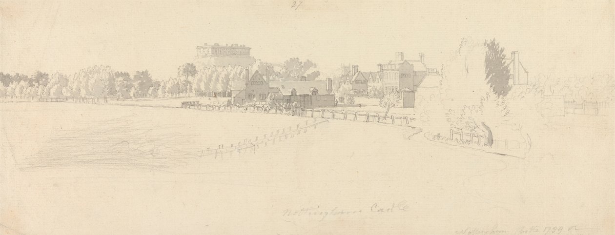 Zamek Nottingham autorstwa Paul Sandby