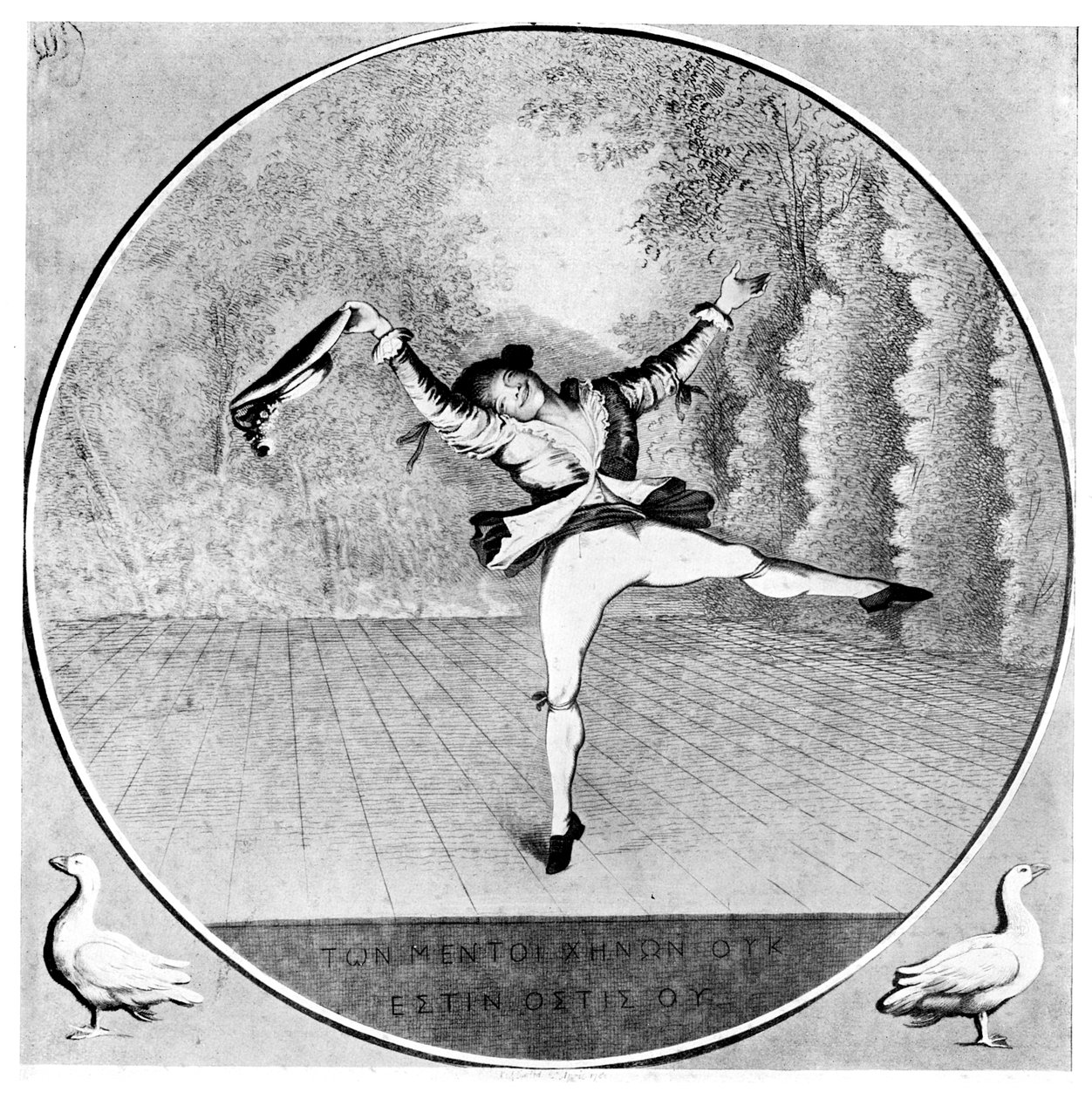 Satyra na Vestris, 1781 autorstwa Paul Sandby