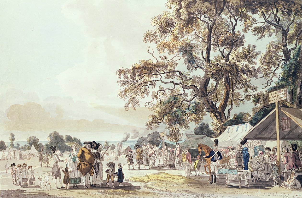 په هایډ پارک کې ځای پرځای کول، 1780 (رنګ ایکواټینټ) پولی autorstwa Paul Sandby