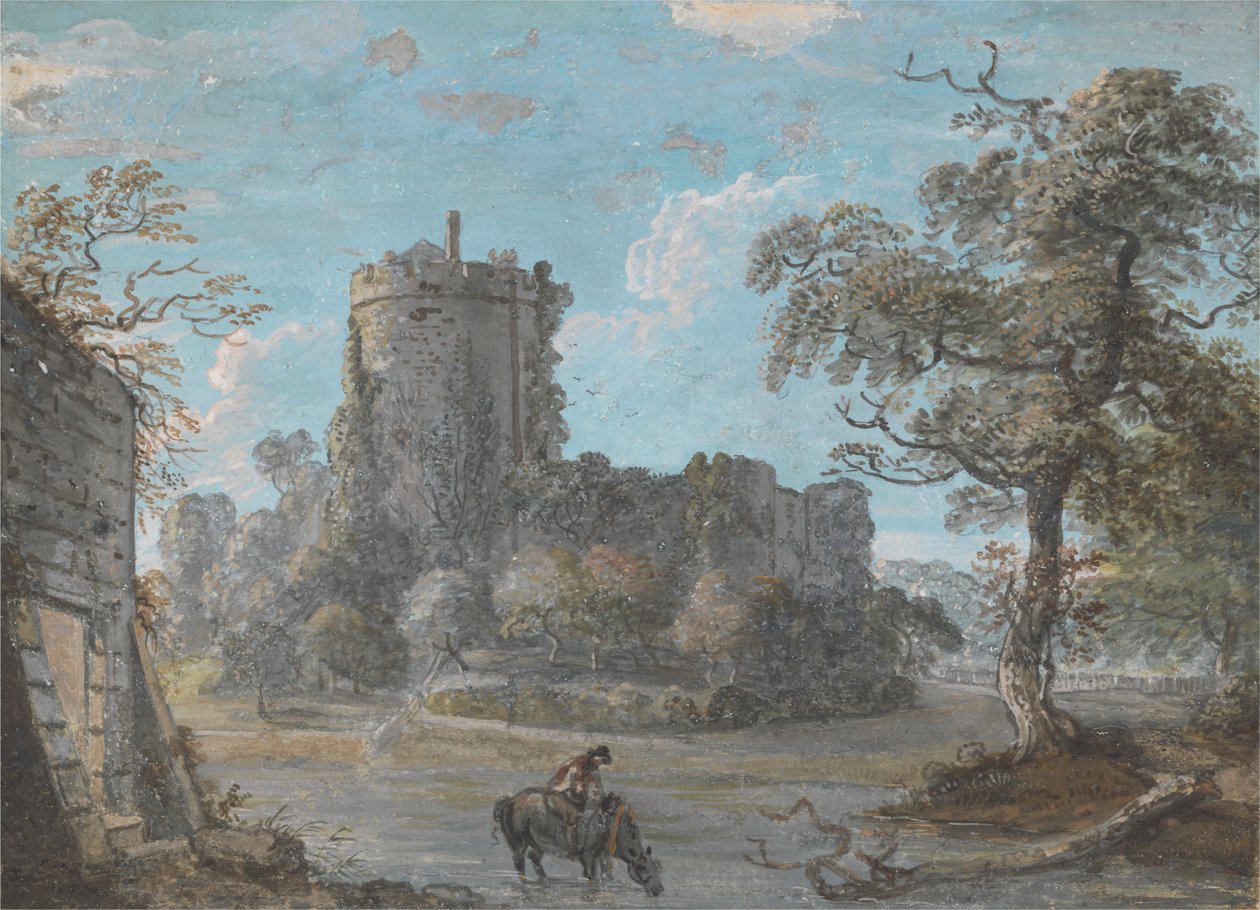 Wejście do zamku Chepstow autorstwa Paul Sandby