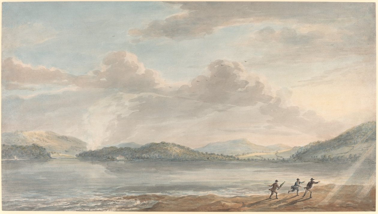 Przypływ w Briton Ferry autorstwa Paul Sandby