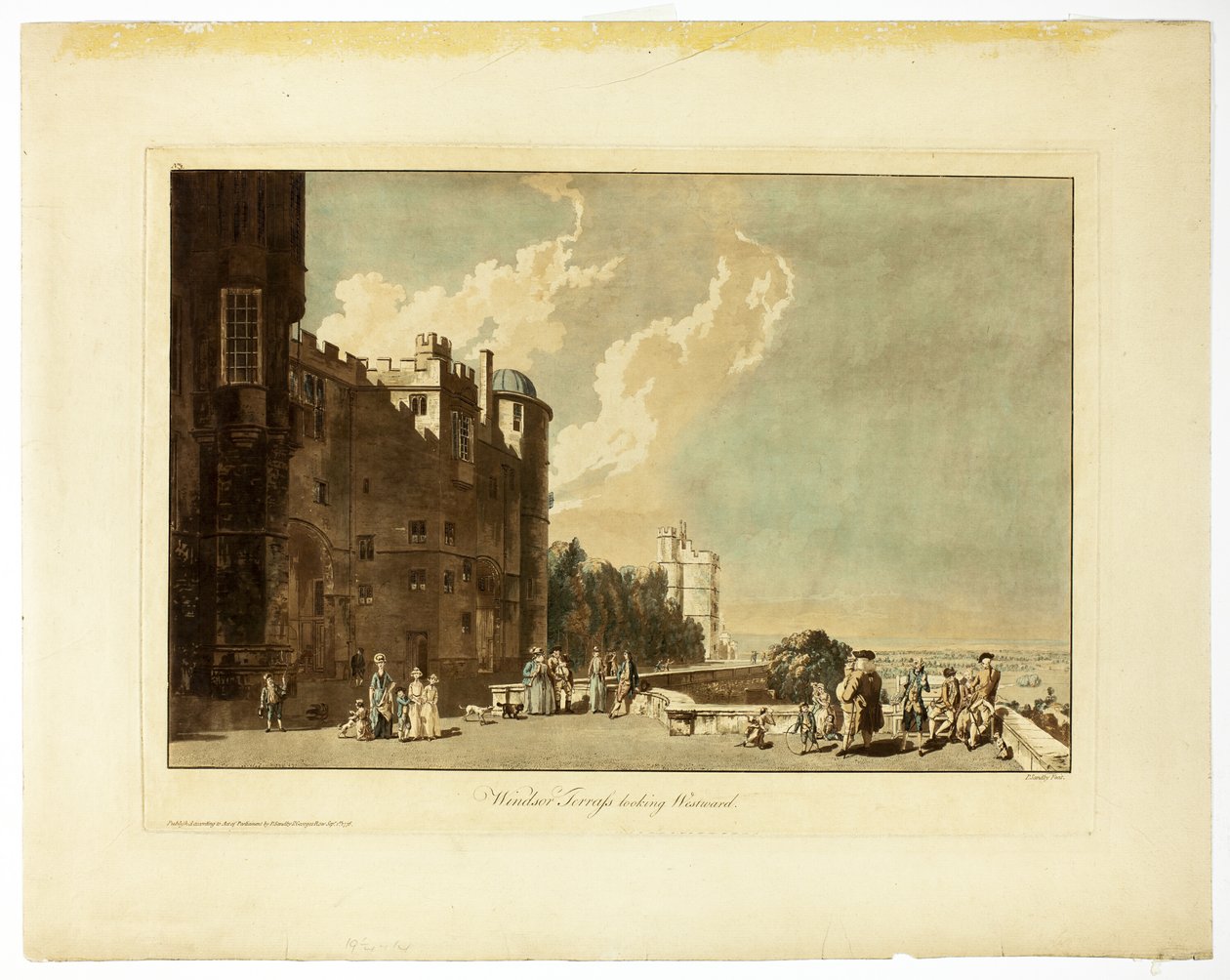 Taras Windsor patrząc na zachód autorstwa Paul Sandby