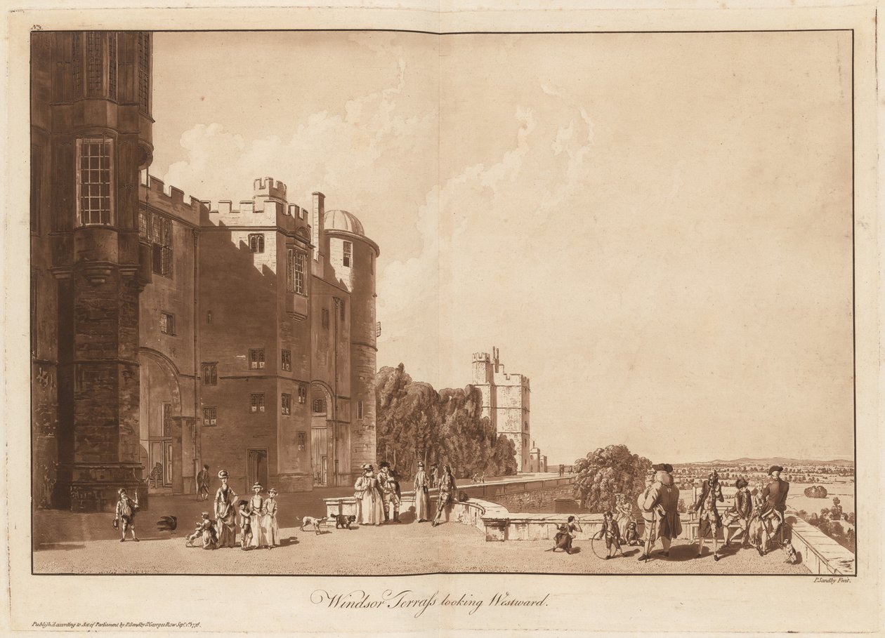 Windsor Terrass patrzący na zachód autorstwa Paul Sandby