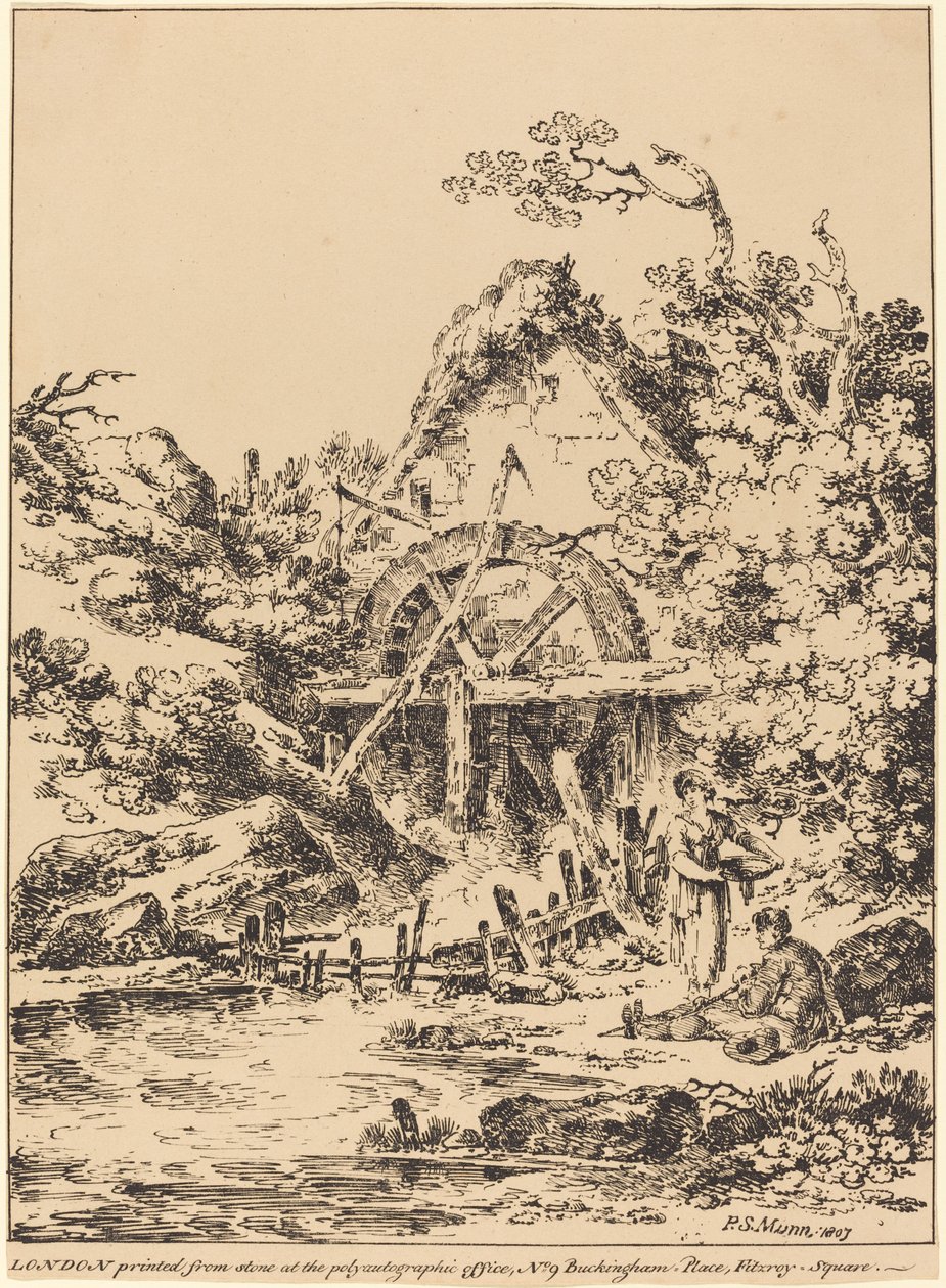 Stary młyn wodny autorstwa Paul Sandby Munn