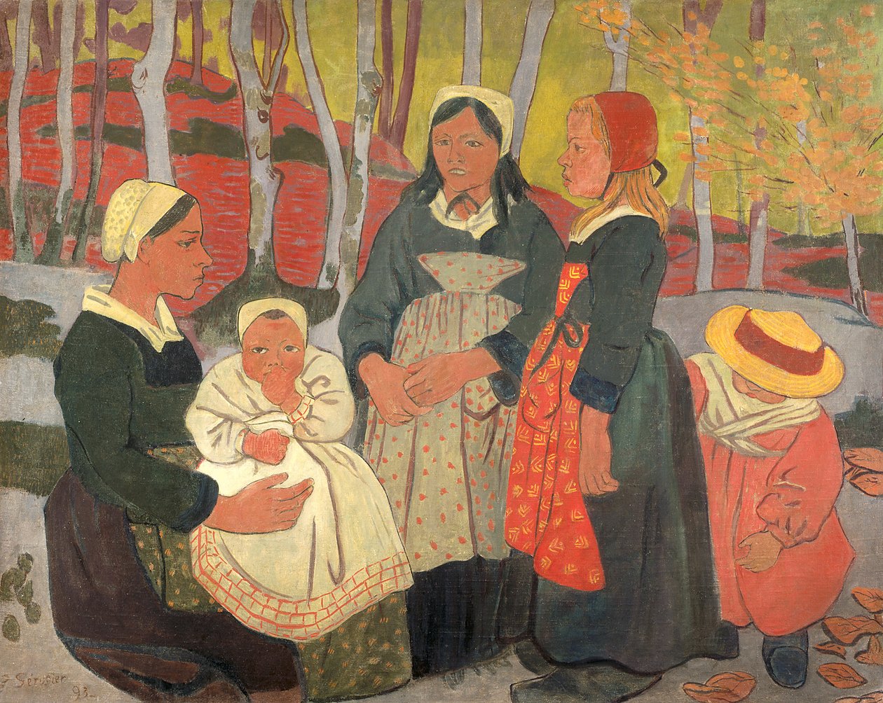 Bretończycy w lesie kozła (olej na płótnie) autorstwa Paul Sérusier
