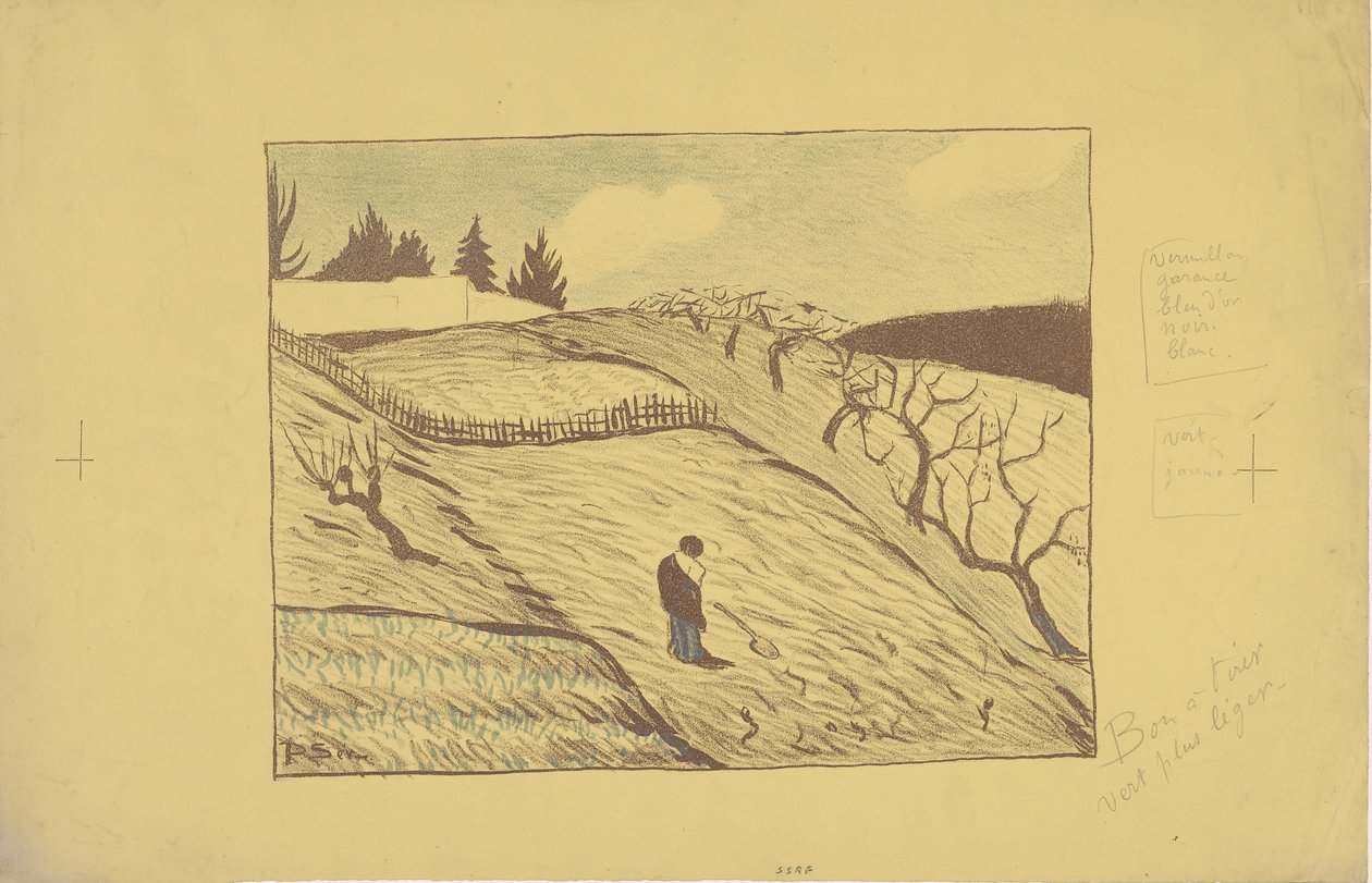 La fin du jour (Koniec dnia) 1893 (litografia kolorowa) autorstwa Paul Sérusier
