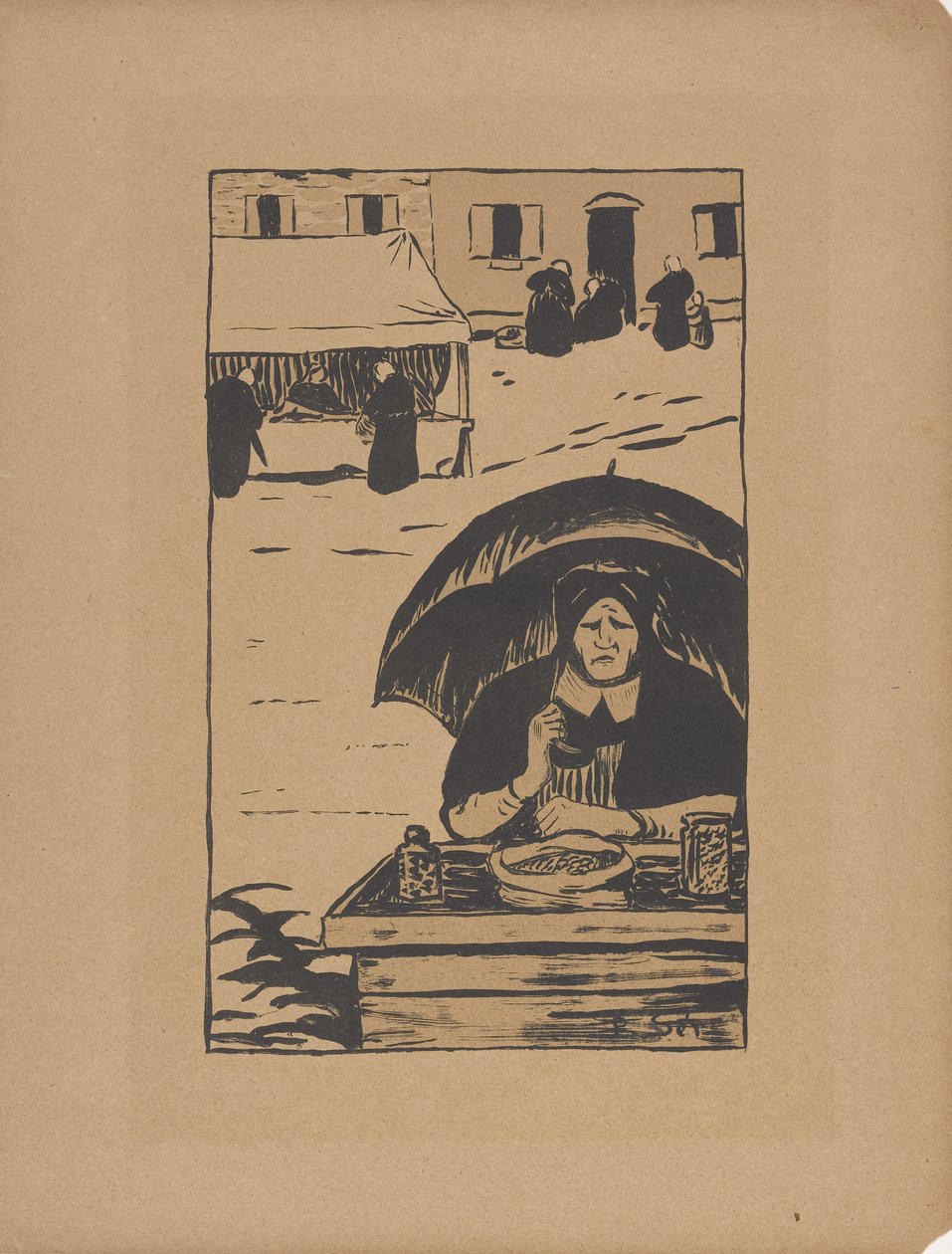 Uliczny sprzedawca 1895 (litografia kolorowa) autorstwa Paul Sérusier