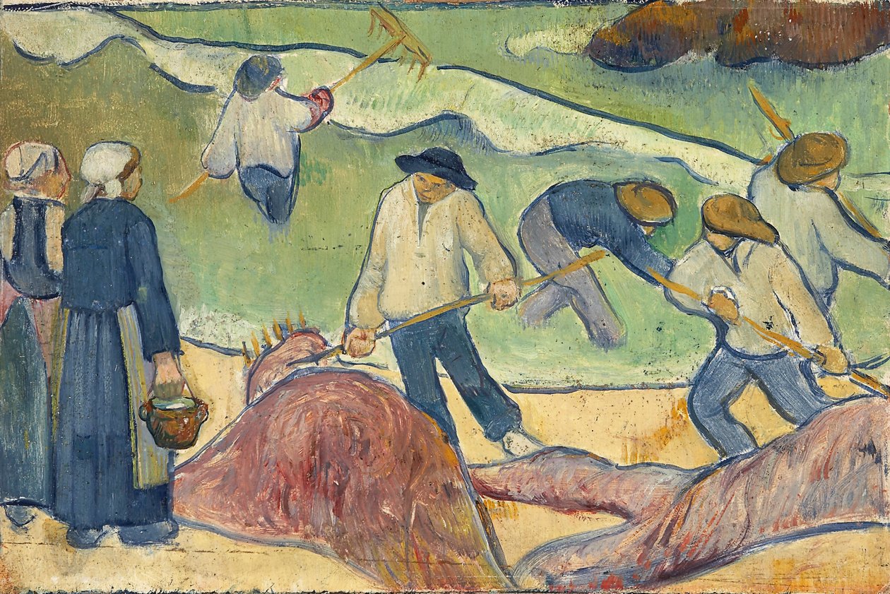 Mały pejzaż z rybakami, autorstwa Serusier, Paul (1864-1927). Olej na tekturze, ok. 1889. Wymiar : 21,9x33,2 cm. Staedtische Galerie im Staedelschen Kunstinstitut, Frankfurt nad Menem autorstwa Paul Sérusier
