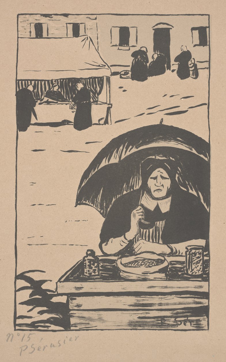 Sprzedawca cukierków z parasolem autorstwa Paul Sérusier