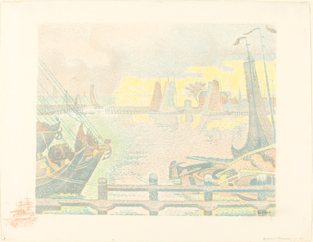 Łodzie w Flushing autorstwa Paul Signac