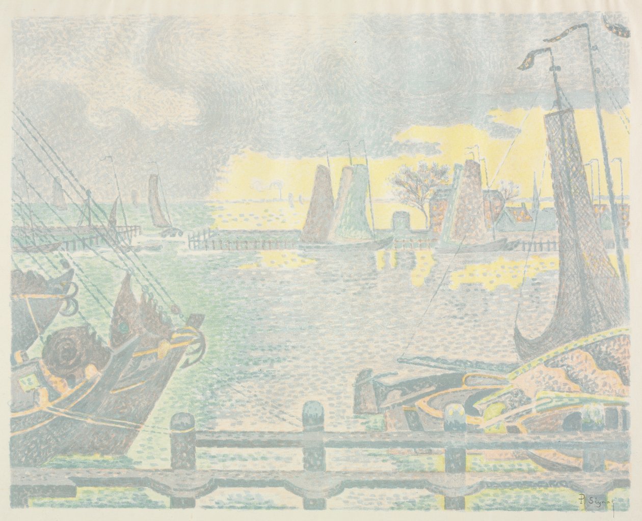 Łodzie w Flushing autorstwa Paul Signac