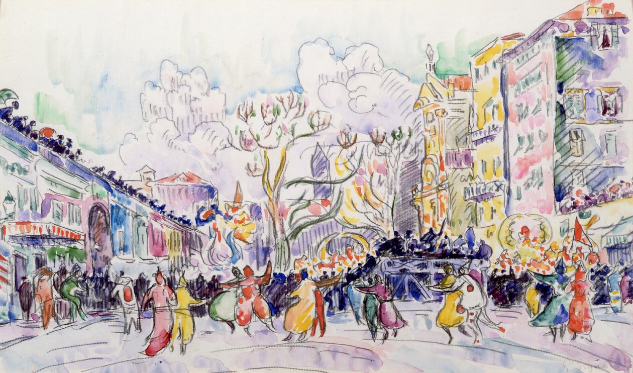 Karnawał w Nicei autorstwa Paul Signac