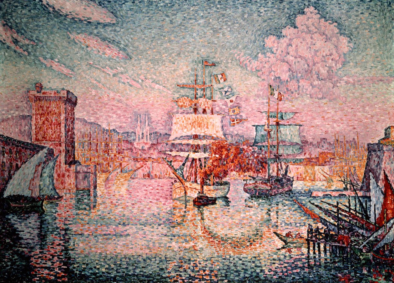 Wejście do portu w Marsylii, 1911 autorstwa Paul Signac