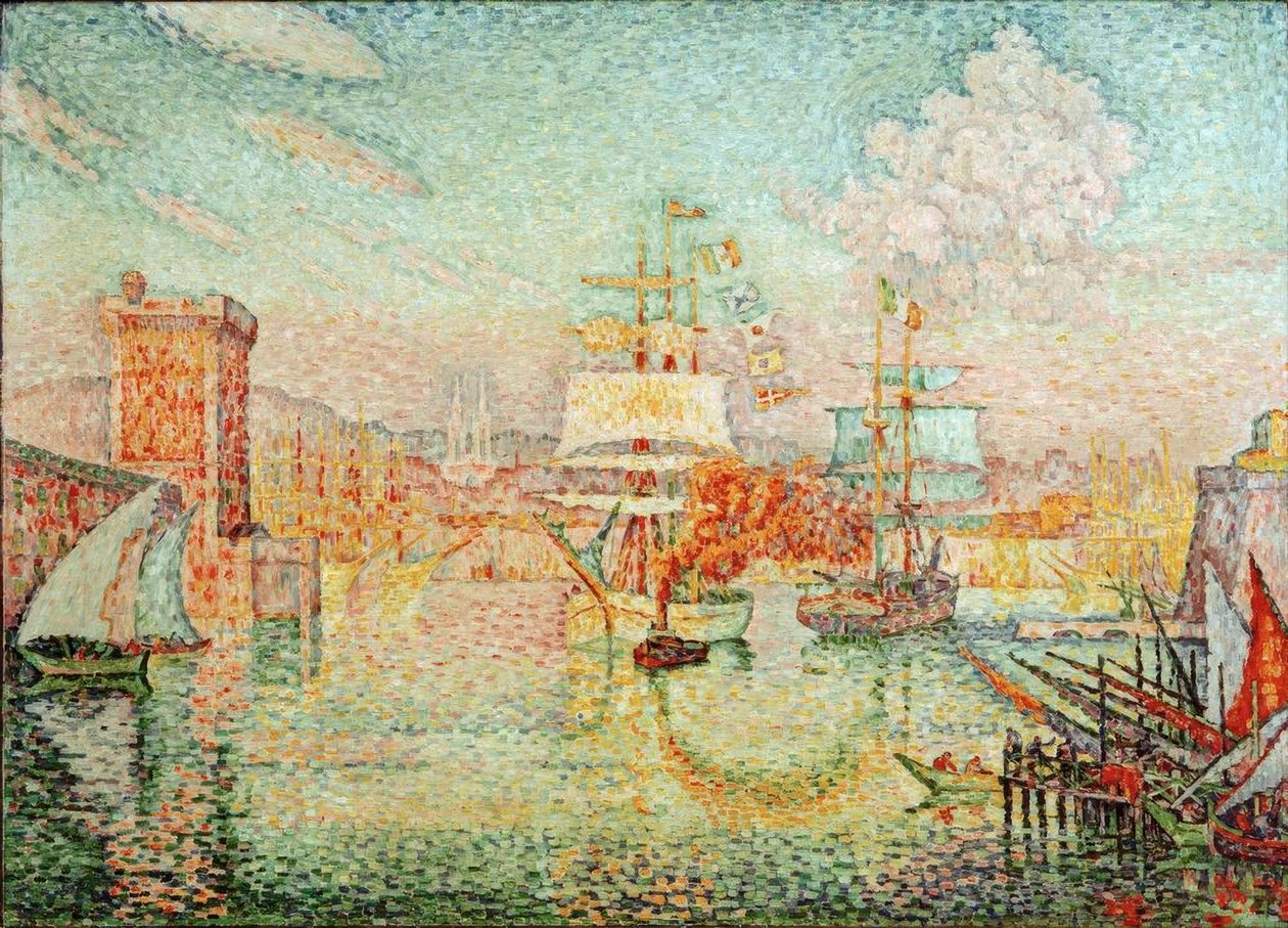 Wejście do portu w Marsylii autorstwa Paul Signac