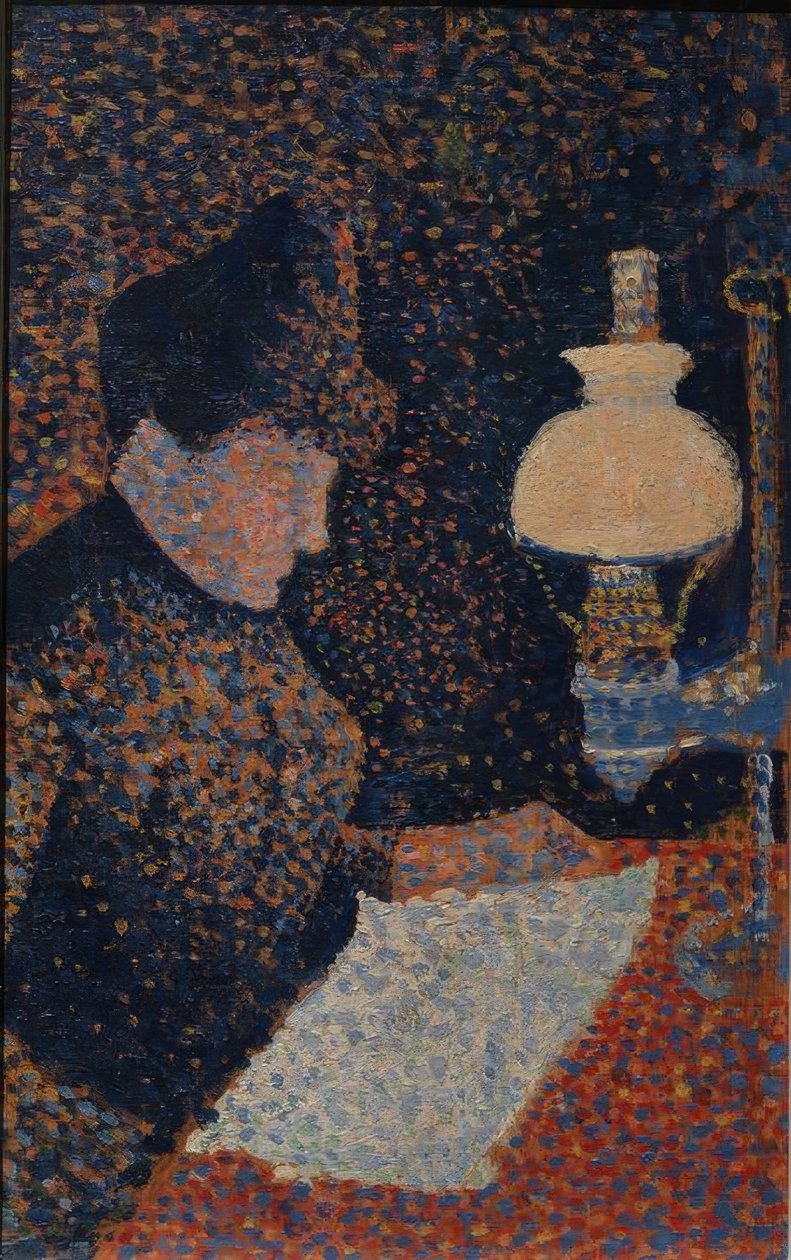 Kobieta pod lampą autorstwa Paul Signac