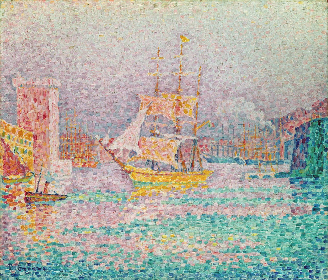 Port w Marsylii, c.1906 autorstwa Paul Signac