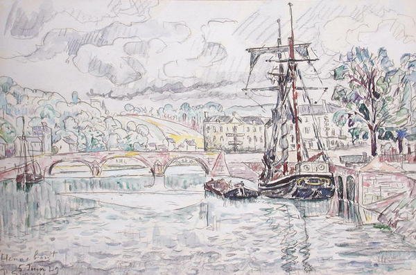 Hennebont autorstwa Paul Signac