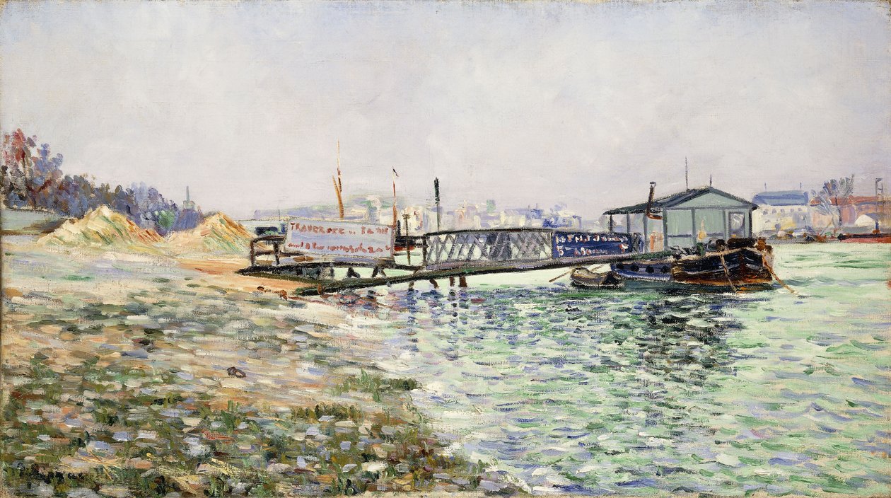 Sekwana w Jardin des Plantes, 1884 autorstwa Paul Signac