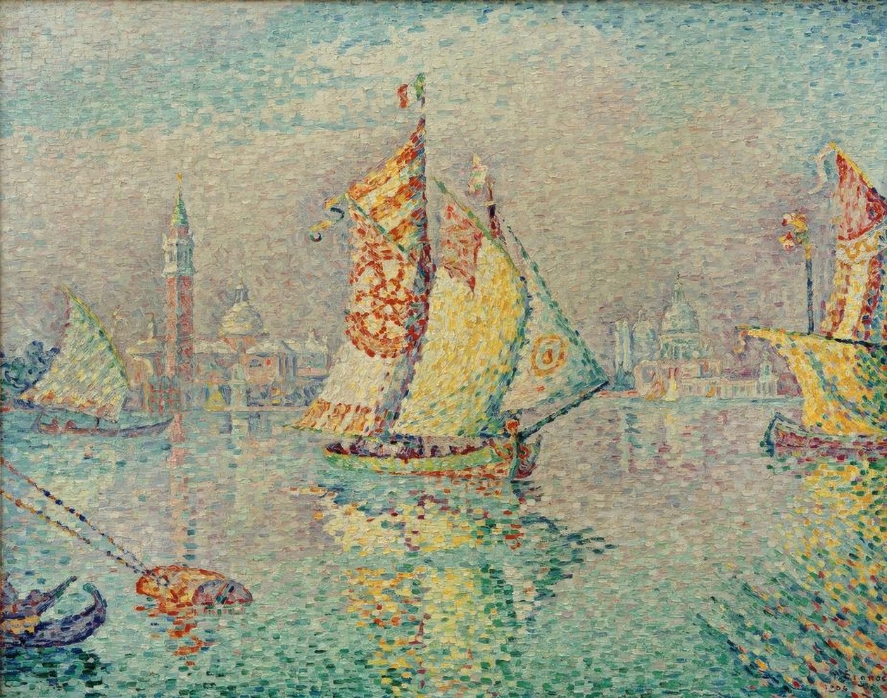 Laguna, żółty żagiel autorstwa Paul Signac