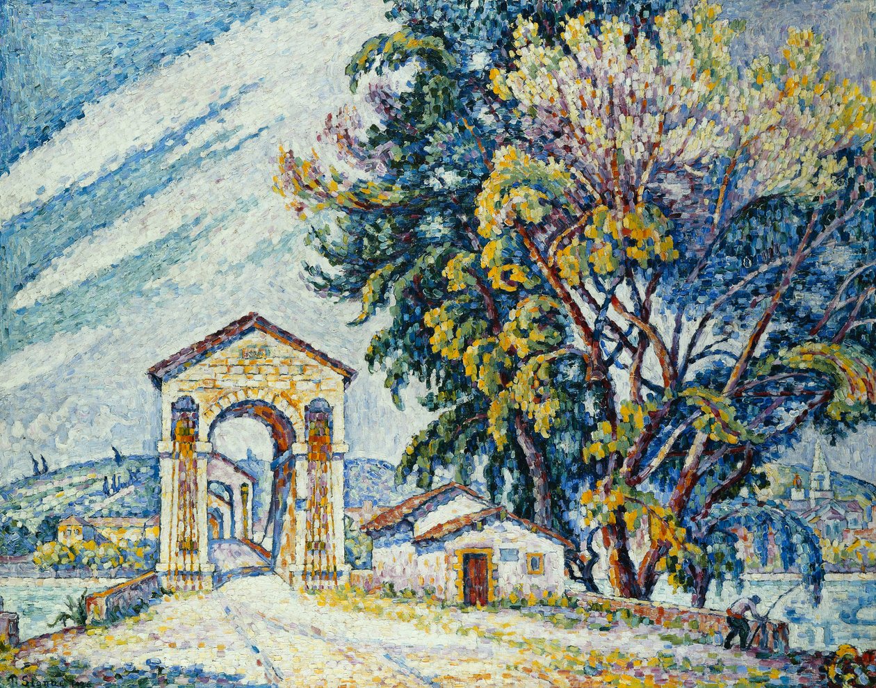 Most w Bourg-Saint-Andeol, 1926 autorstwa Paul Signac
