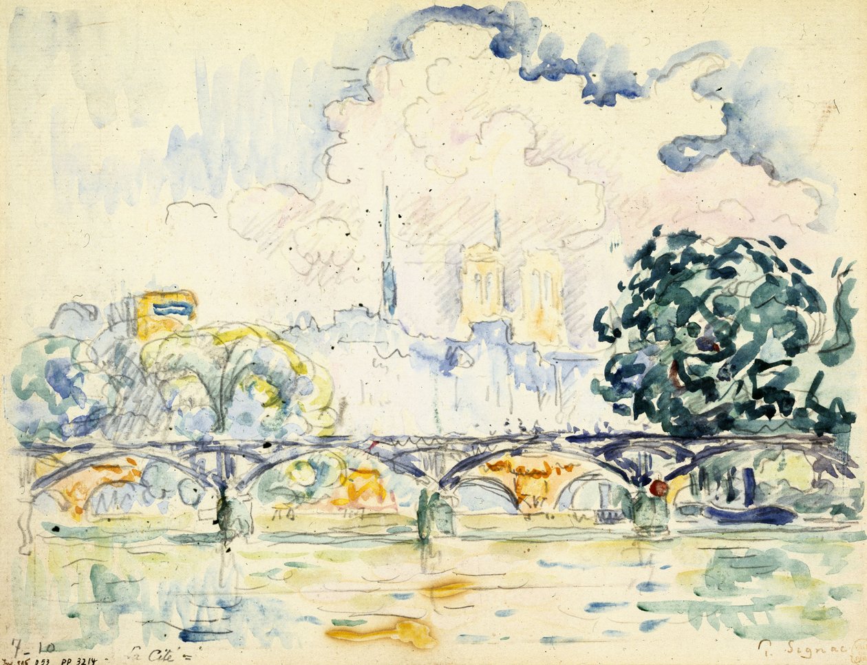 Most Pont des Arts autorstwa Paul Signac