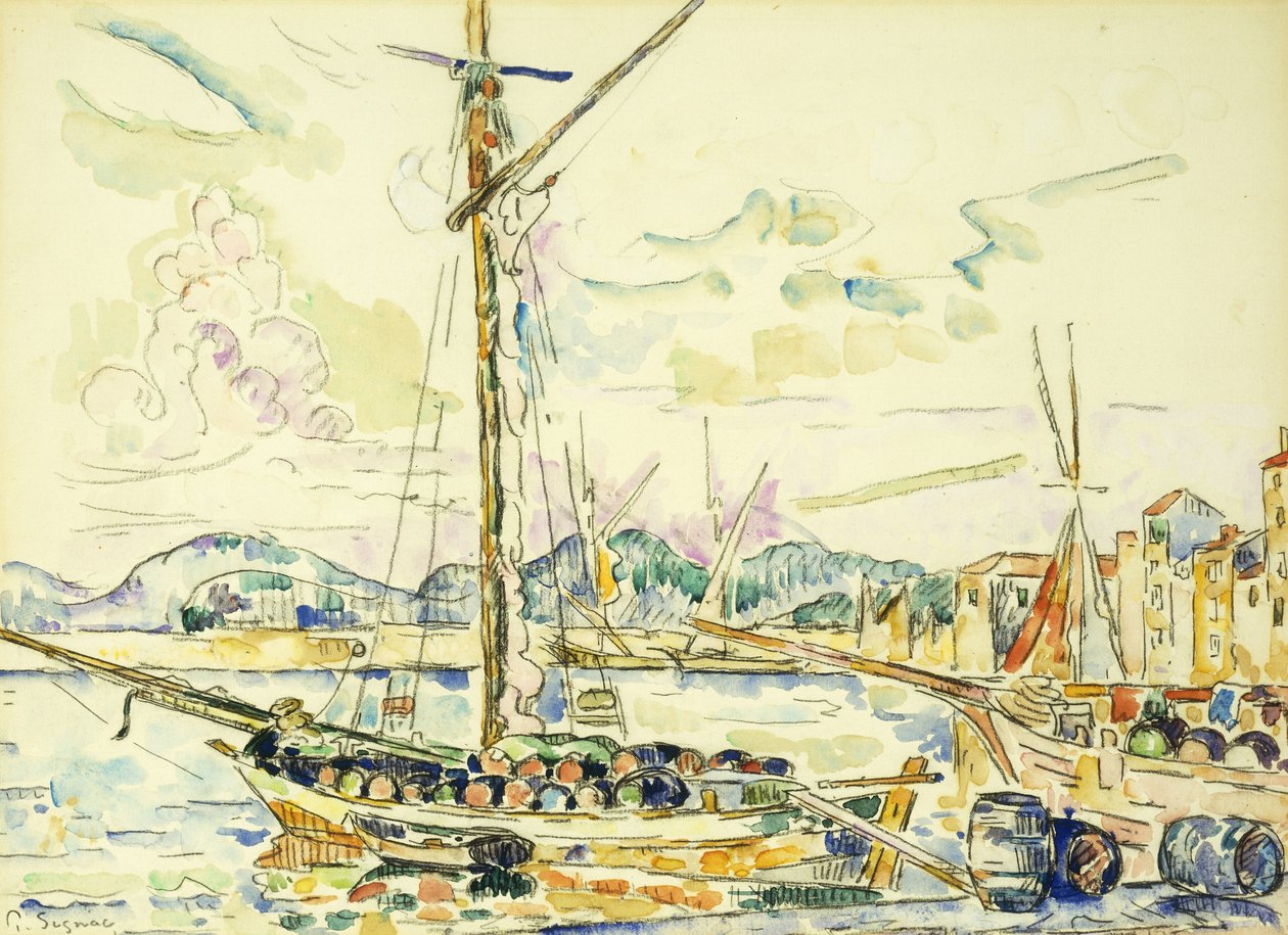 Port Saint-Tropez, autorstwa Paul Signac