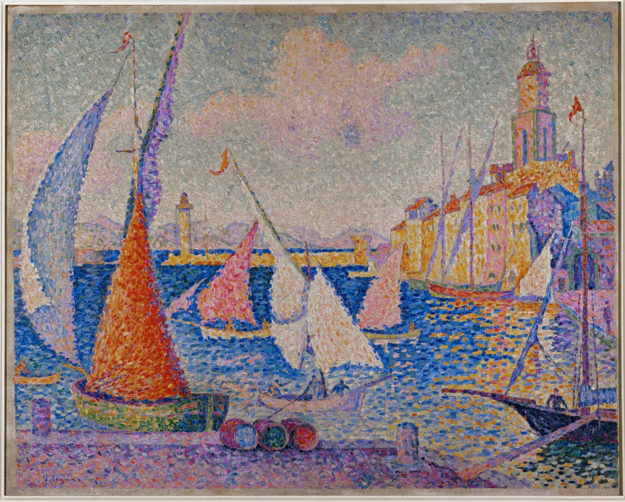 Le Quai, St. Tropez (olej na płótnie) autorstwa Paul Signac