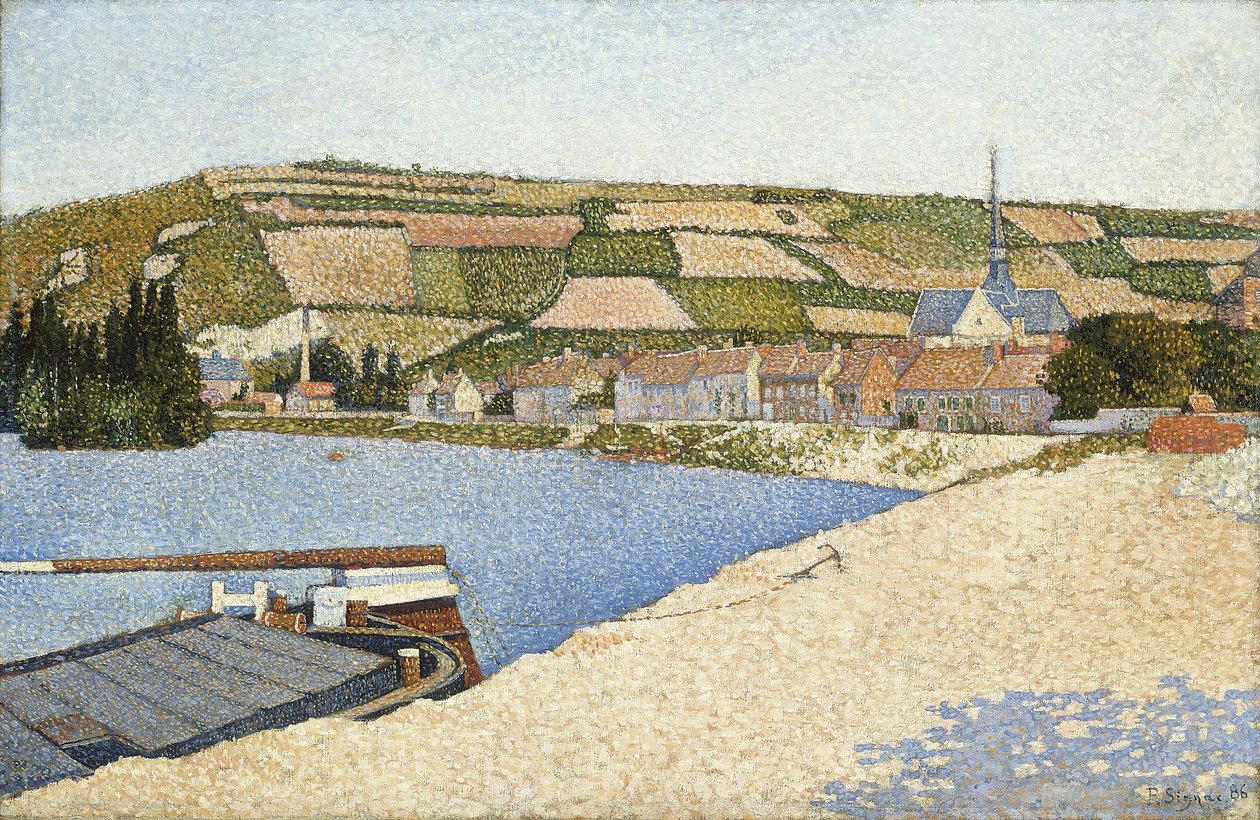 Les Andelys, Wybrzeże Aval, 1886 autorstwa Paul Signac