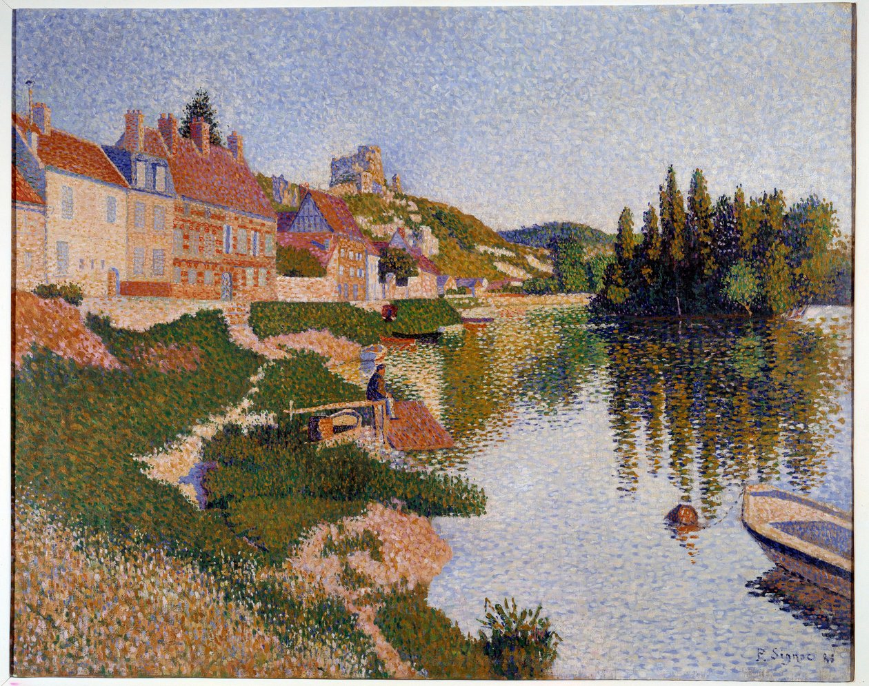 Les Andelys, bank Obraz Paula Signaca (1863-1935) 1886 nd. 0,65x0,81 m Paryż, musee d
