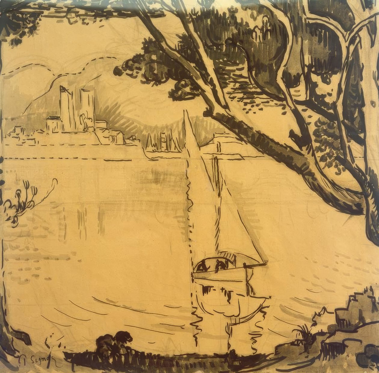P.Signac, Pointe de Bacon autorstwa Paul Signac