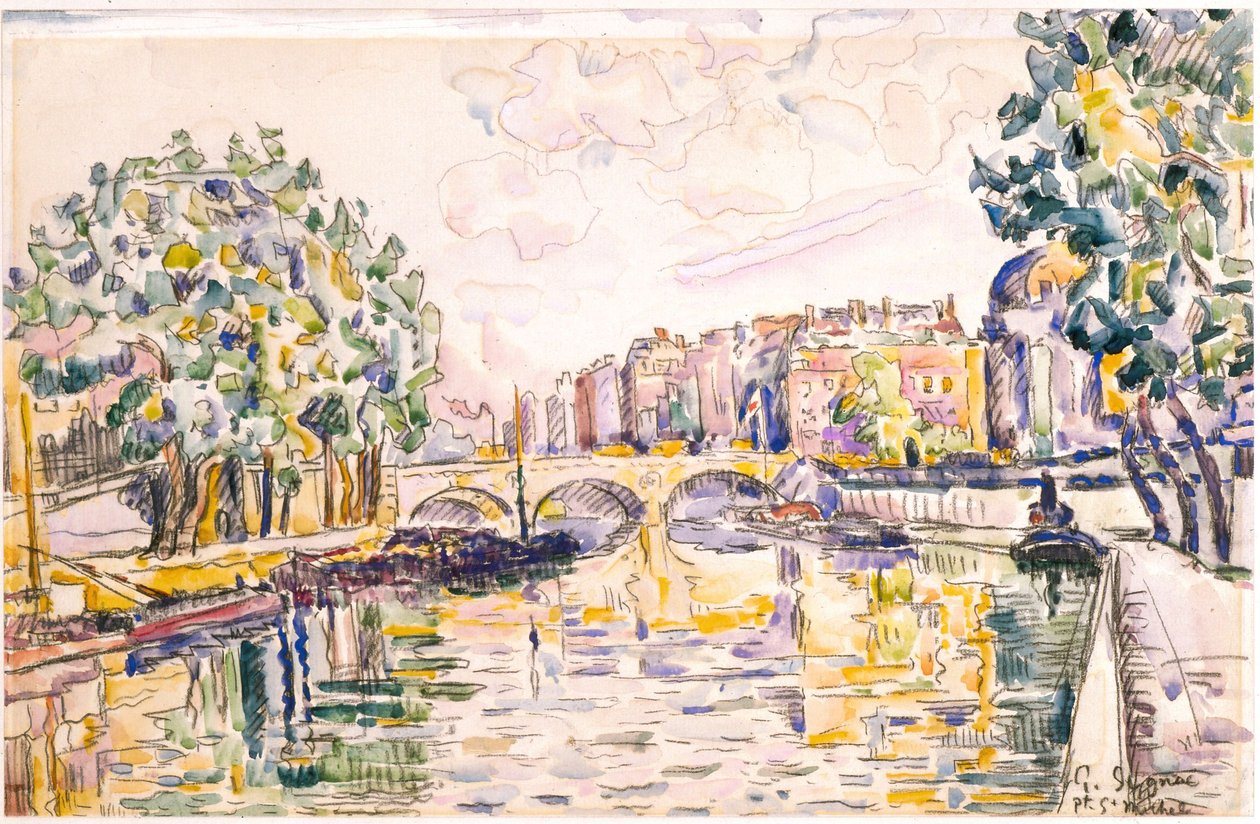 Most Saint-Michel autorstwa Paul Signac