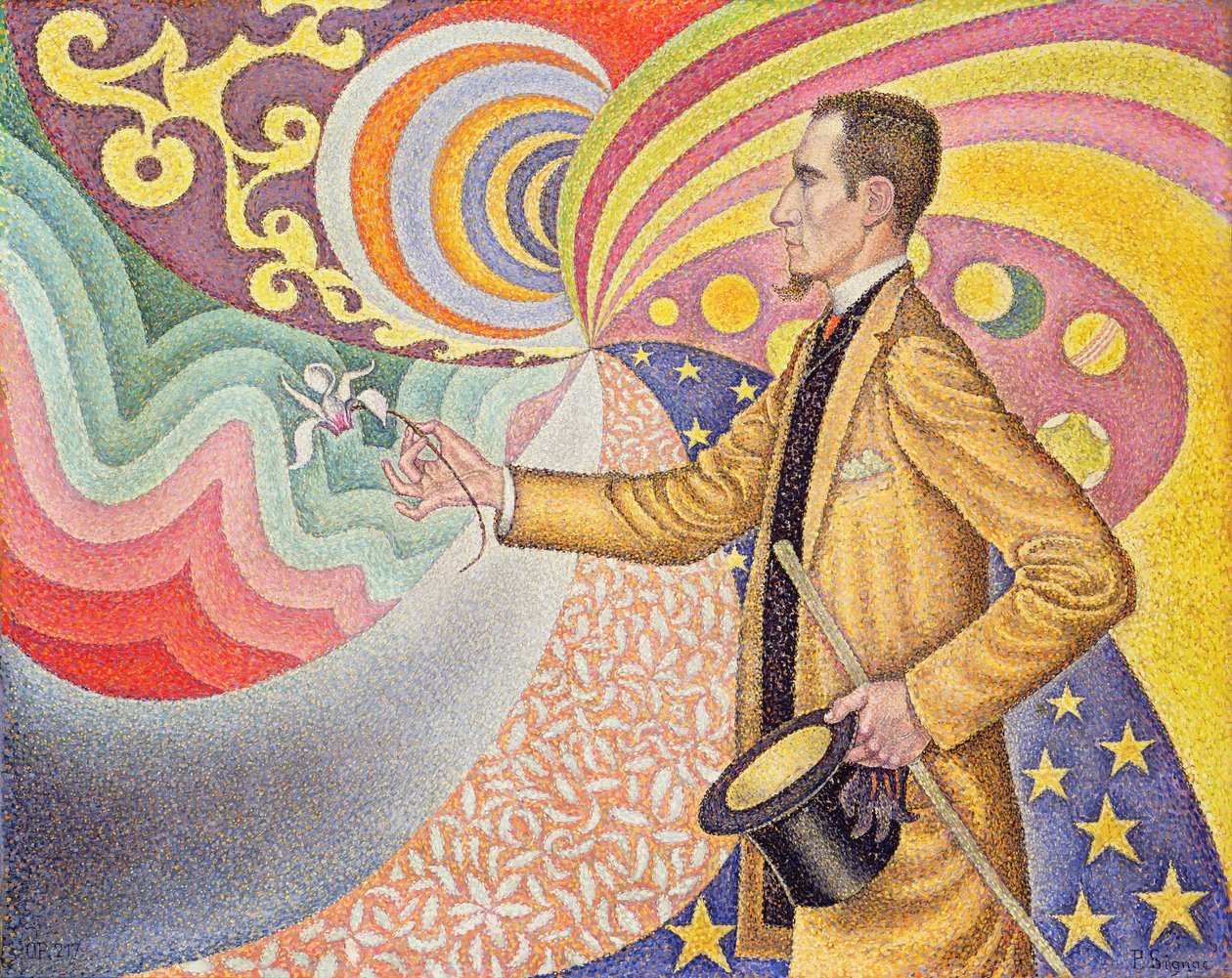 Portret M. Félixa Fénéona, 1890 autorstwa Paul Signac